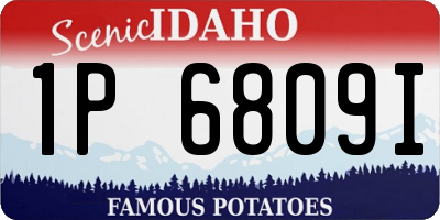 ID license plate 1P6809I
