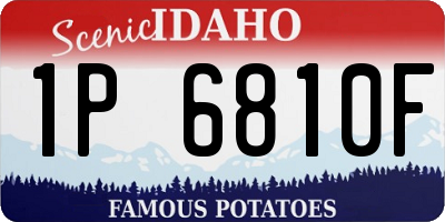 ID license plate 1P6810F