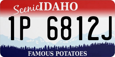 ID license plate 1P6812J