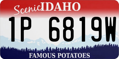 ID license plate 1P6819W