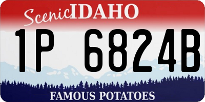 ID license plate 1P6824B