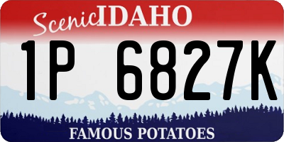 ID license plate 1P6827K