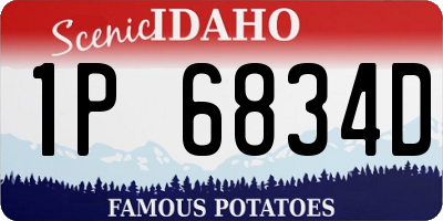 ID license plate 1P6834D