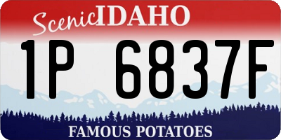 ID license plate 1P6837F