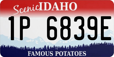 ID license plate 1P6839E