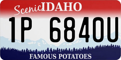 ID license plate 1P6840U