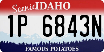 ID license plate 1P6843N