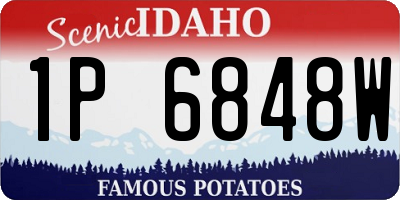 ID license plate 1P6848W