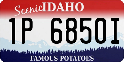 ID license plate 1P6850I