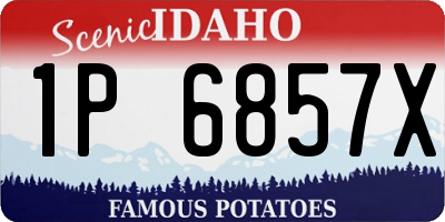 ID license plate 1P6857X
