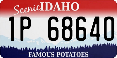 ID license plate 1P6864O