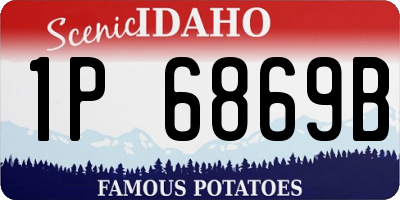 ID license plate 1P6869B