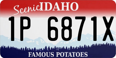 ID license plate 1P6871X