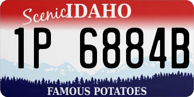 ID license plate 1P6884B
