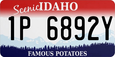 ID license plate 1P6892Y
