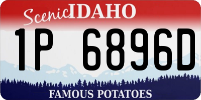 ID license plate 1P6896D