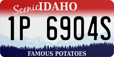 ID license plate 1P6904S