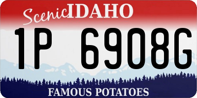 ID license plate 1P6908G