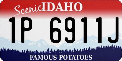 ID license plate 1P6911J