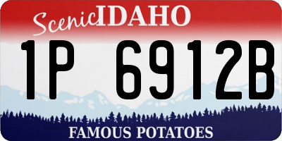 ID license plate 1P6912B