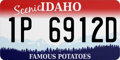ID license plate 1P6912D