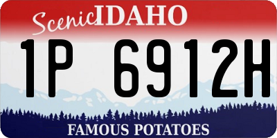 ID license plate 1P6912H