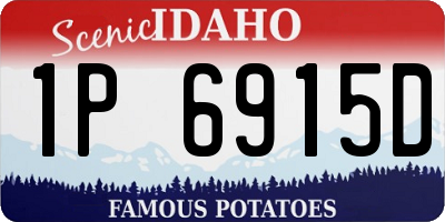 ID license plate 1P6915D