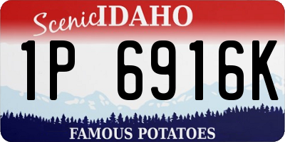 ID license plate 1P6916K