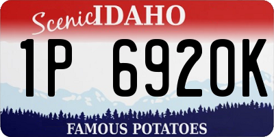 ID license plate 1P6920K