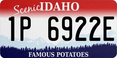 ID license plate 1P6922E