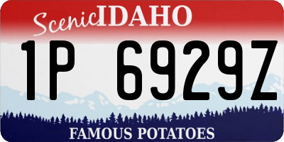 ID license plate 1P6929Z