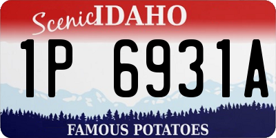 ID license plate 1P6931A
