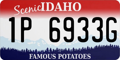 ID license plate 1P6933G