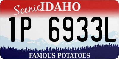 ID license plate 1P6933L