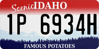ID license plate 1P6934H