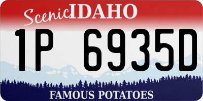ID license plate 1P6935D