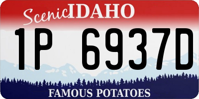 ID license plate 1P6937D