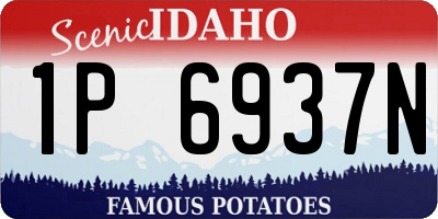 ID license plate 1P6937N