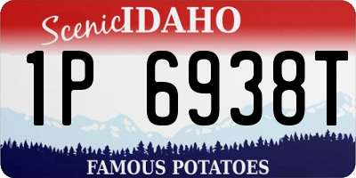 ID license plate 1P6938T