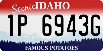 ID license plate 1P6943G