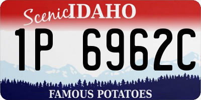 ID license plate 1P6962C