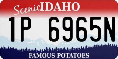ID license plate 1P6965N