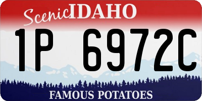 ID license plate 1P6972C