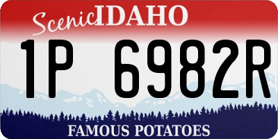 ID license plate 1P6982R