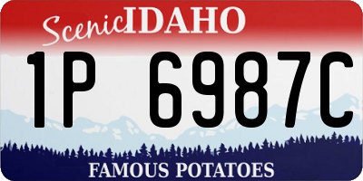 ID license plate 1P6987C
