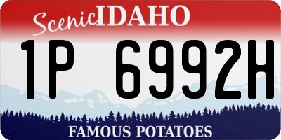 ID license plate 1P6992H