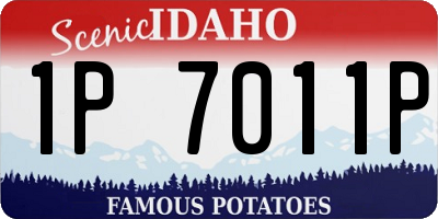 ID license plate 1P7011P