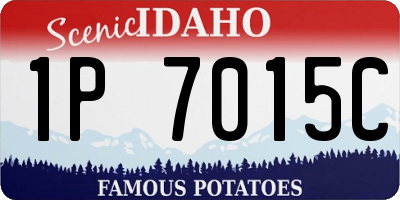 ID license plate 1P7015C
