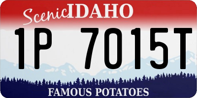 ID license plate 1P7015T