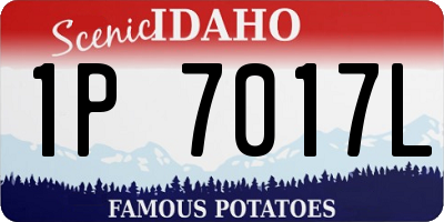 ID license plate 1P7017L